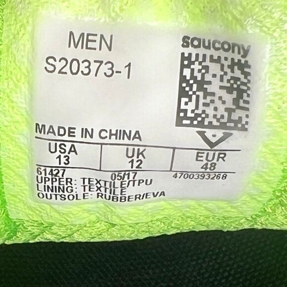 Saucony Ride 10 Running Shoes Mens Size 13 Black Grey Athletic Training Sneakers - Picture 11 of 11